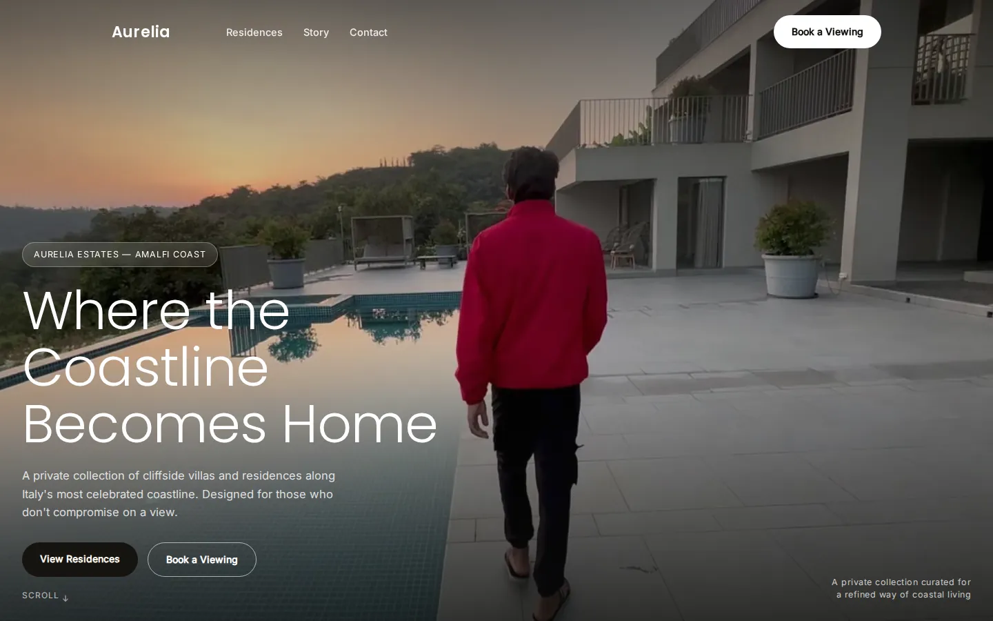 The Aurelia Estates website