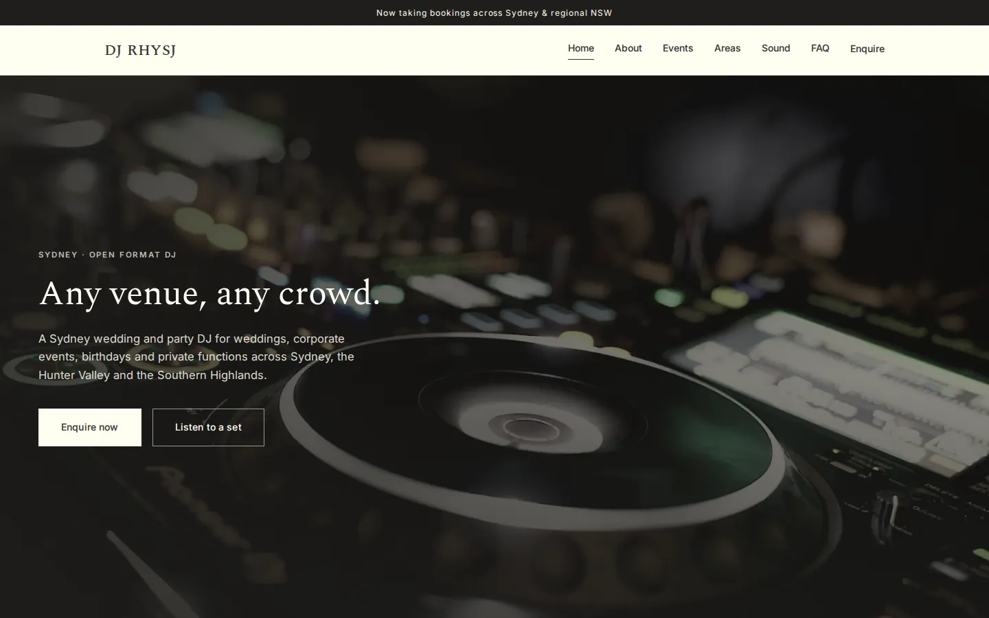 The DJ RHYSJ website